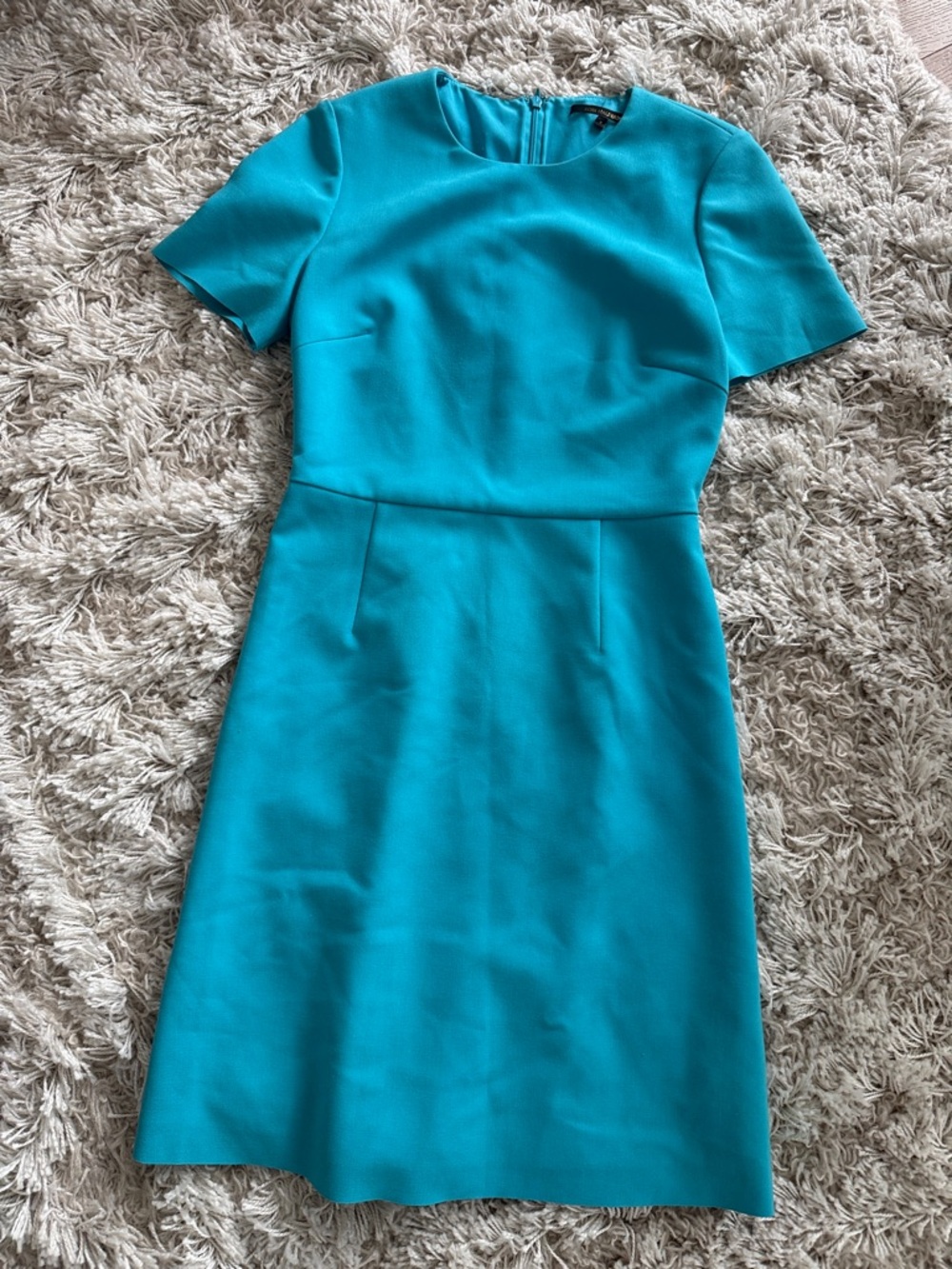 Kobi Halperin Teal Short-Sleeve Sheath Dress